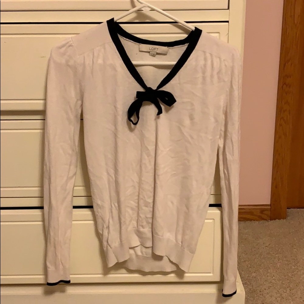 White LOFT sweater